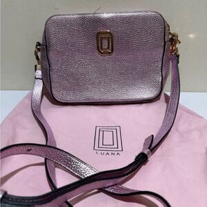 Luana Metallic Pink Crossbody Bag